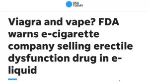 usa today headline - viagra and vape?