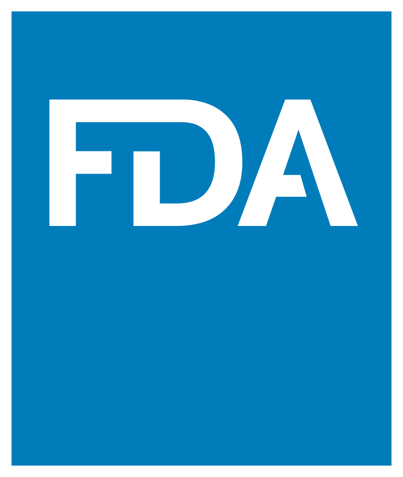 FDA logo in blue and white