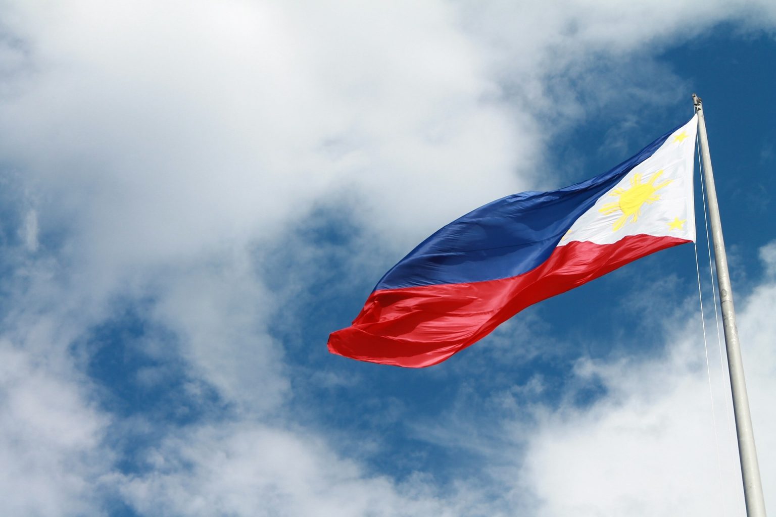 Philippines flag in the wind