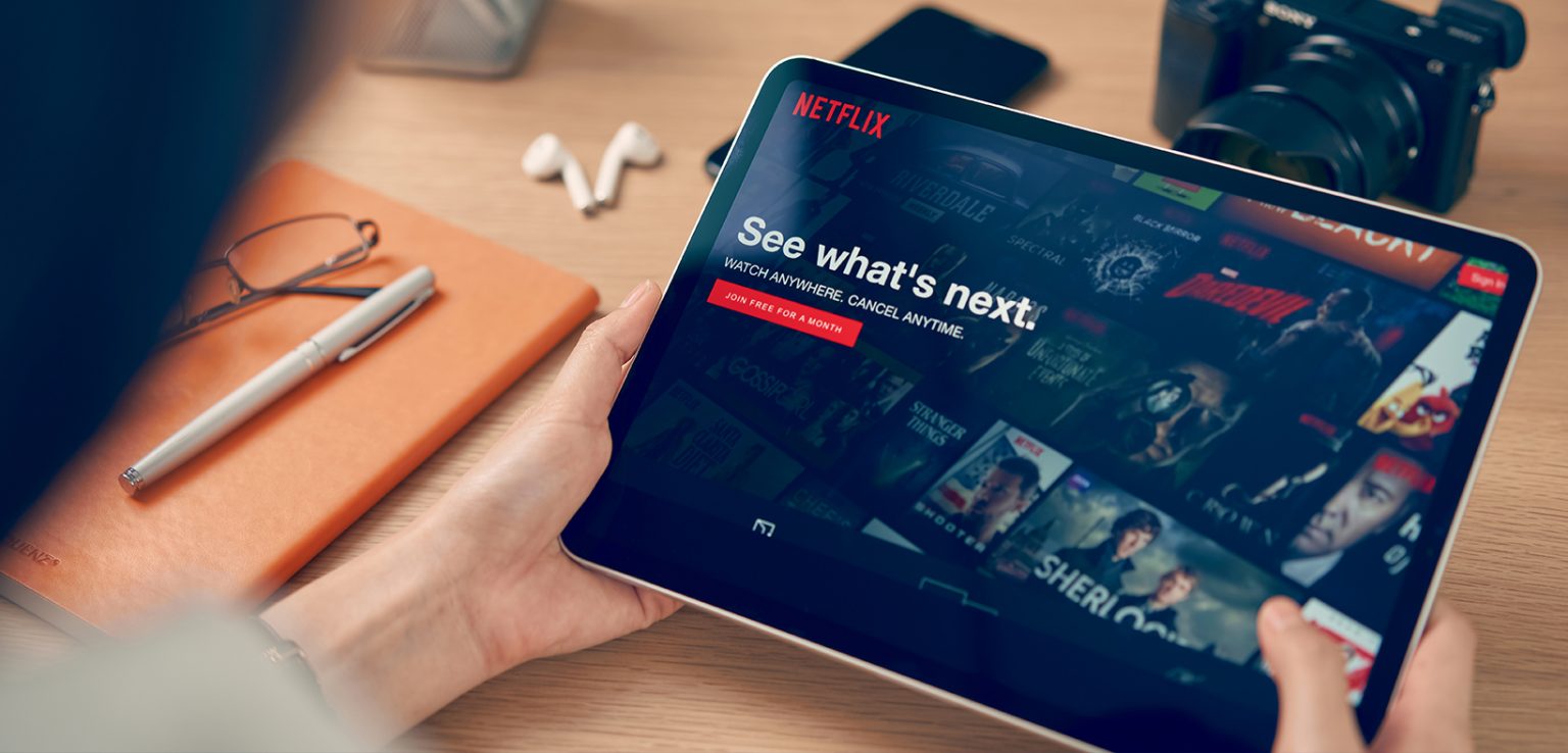 Netflix on a tablet