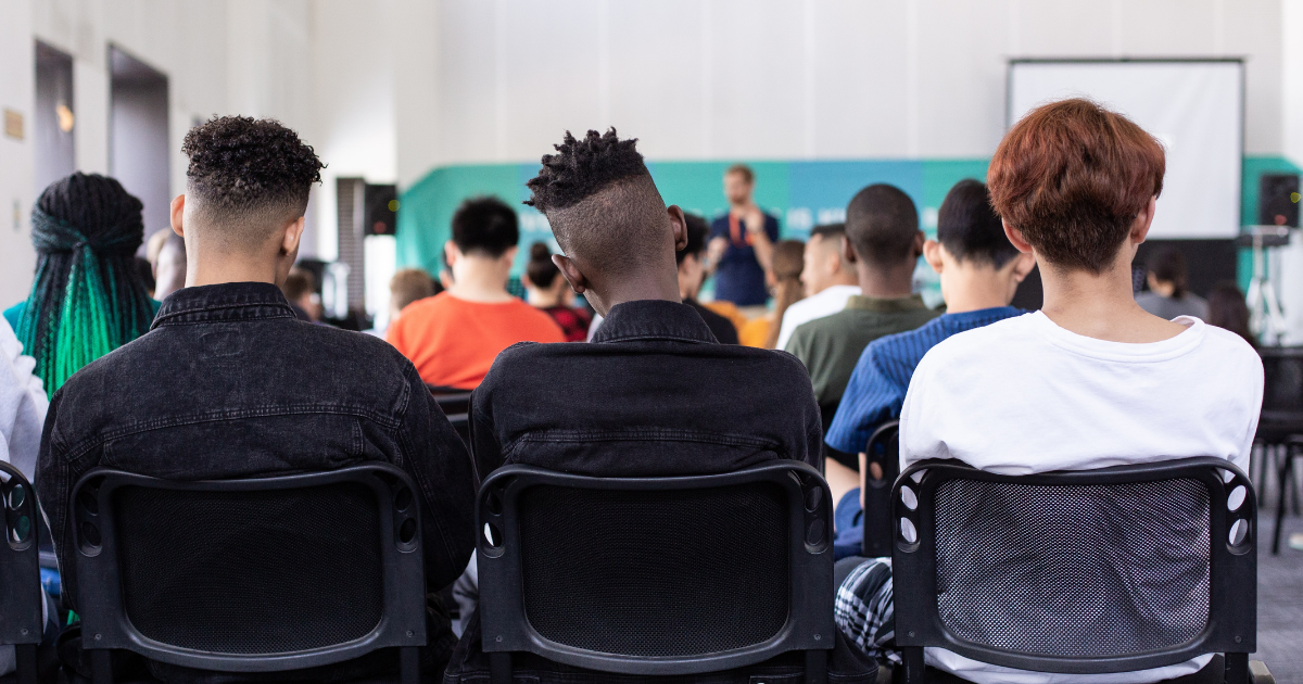 youngsters in assembly