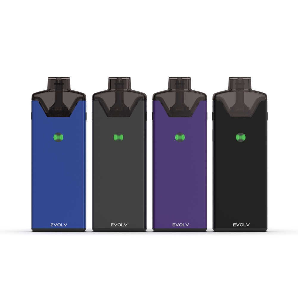 Evolv Reflex in blue, grey, purple and black