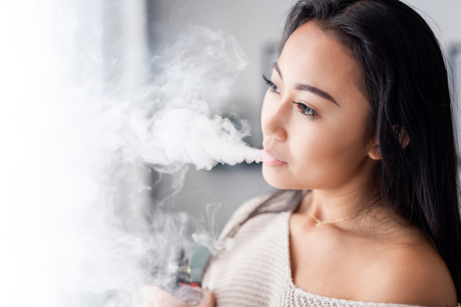 Woman vaping