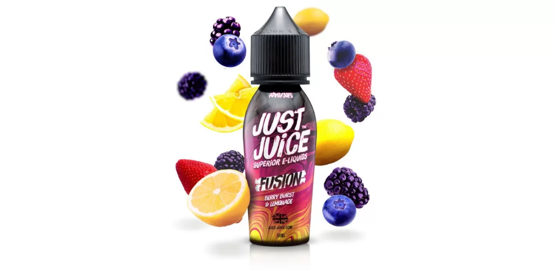 Just Juice Fusion Berry Burst & Lemonade E-liquid bottle