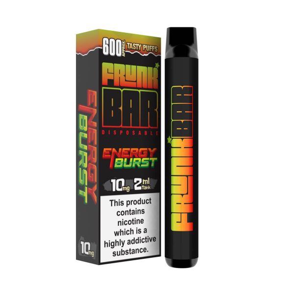 Frunk Bar disposable vape device in flavour energy burst