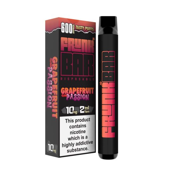 Frunk Bar disposable vape device in flavour grapefruit passion