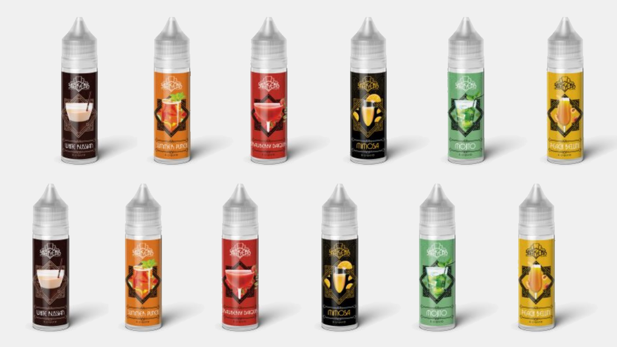 complete range of vapable shakers cocktailshortfills in plastic eliquid bottles