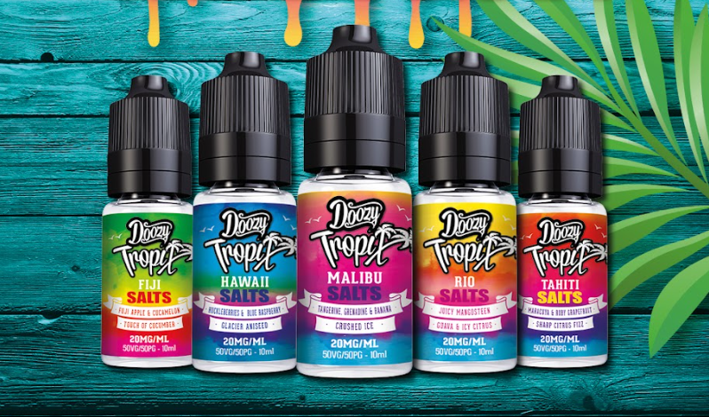 doozy tropix nic salts range banner