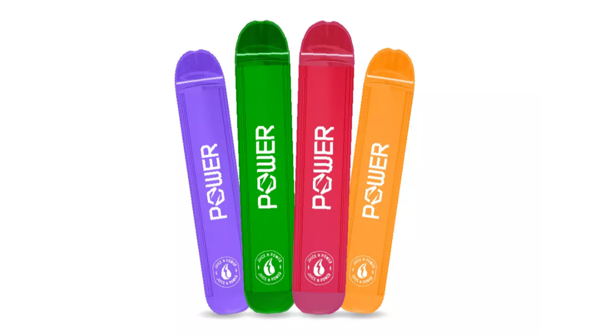 juice n power power disposable in four flavours