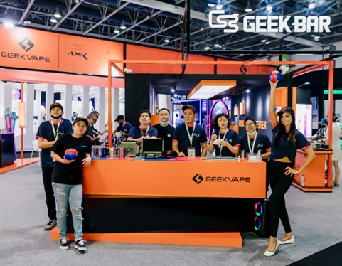 geekvape stand and the geekvape team at the world vape show dubai 2022