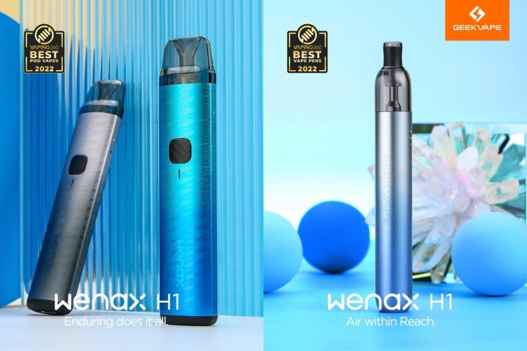 award-winning geekvape wenax h1 and wenax m1 after winning Best Pod Vapes and Best Vape Pens at the vaping 360 awards