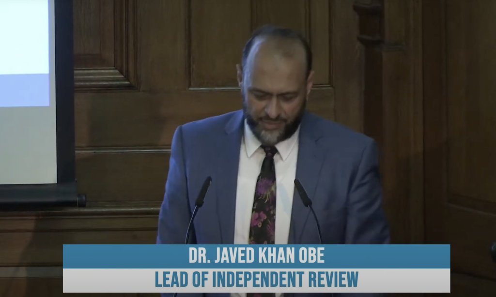 dr javed khan obe talking live about the khan review