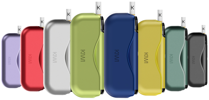 kiwi vapor e-cigarette pen and power bank device - starter kits in various bright colours