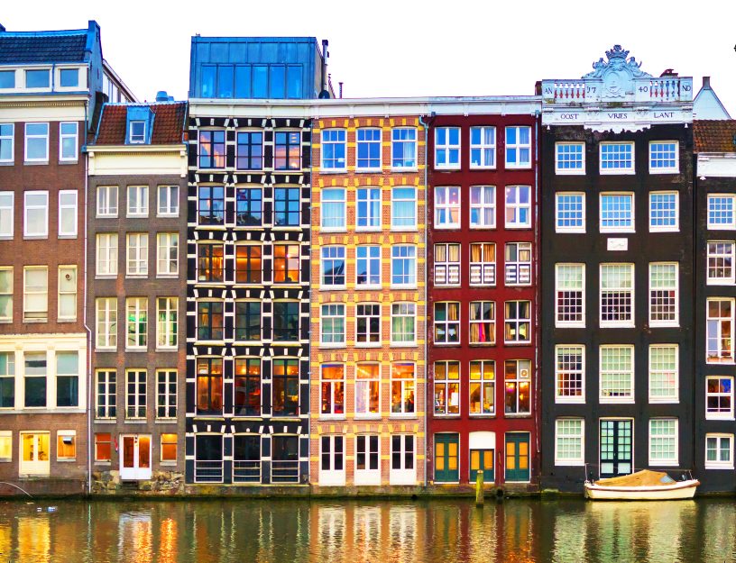 A colorful selection of dutch buildings