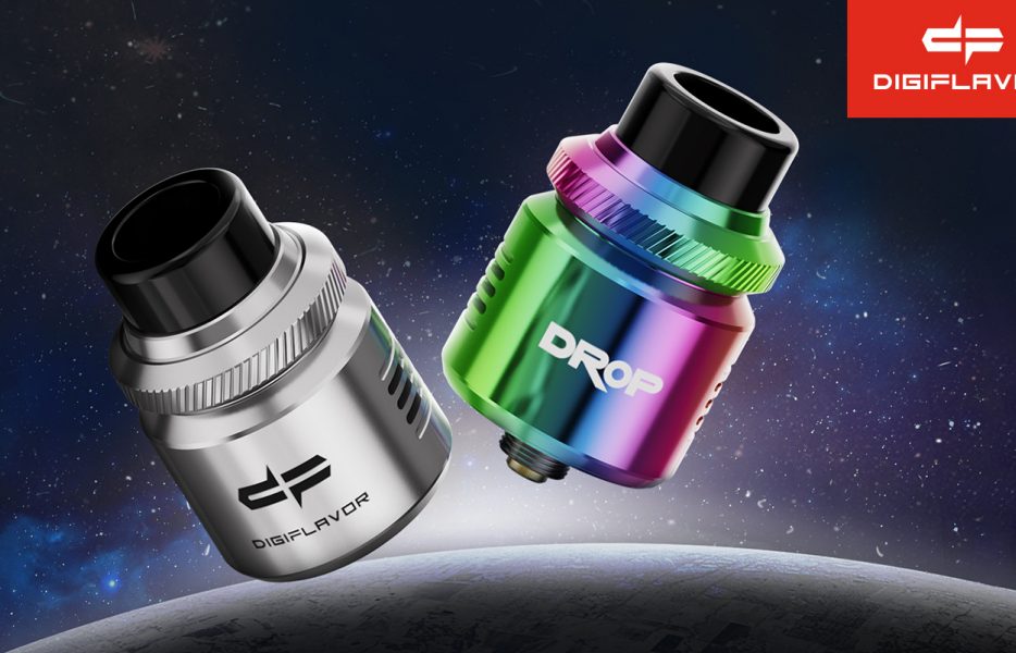 geekvape digiflavor rda v2 vape tanks in silver and rainbow colours