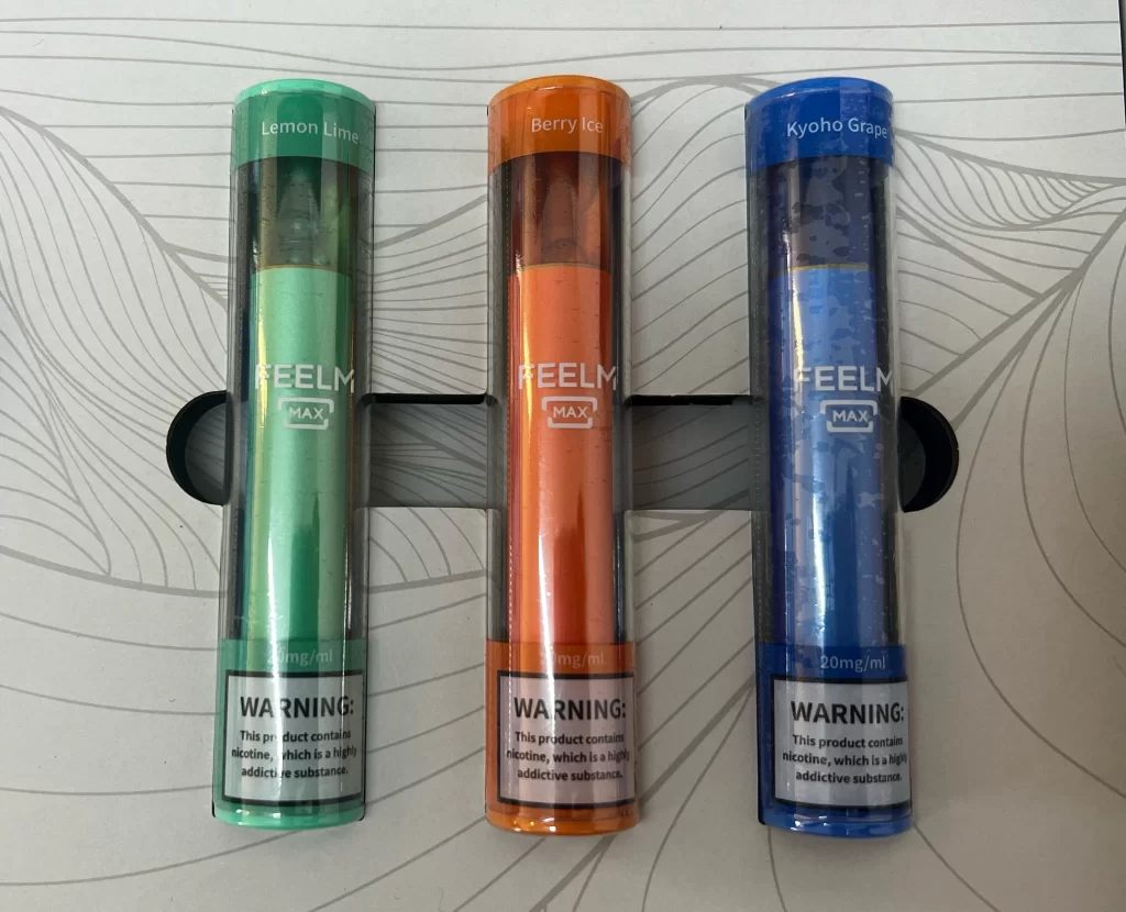 FEELM Max disposable vape sample gift set with three flavours