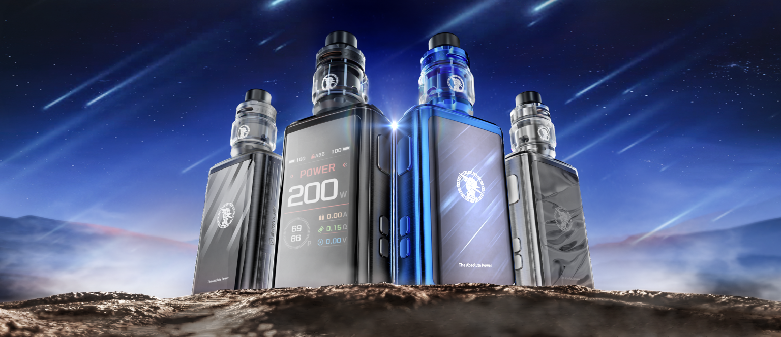 GEEKVAPE Z200 vape mod devices in four colour ways