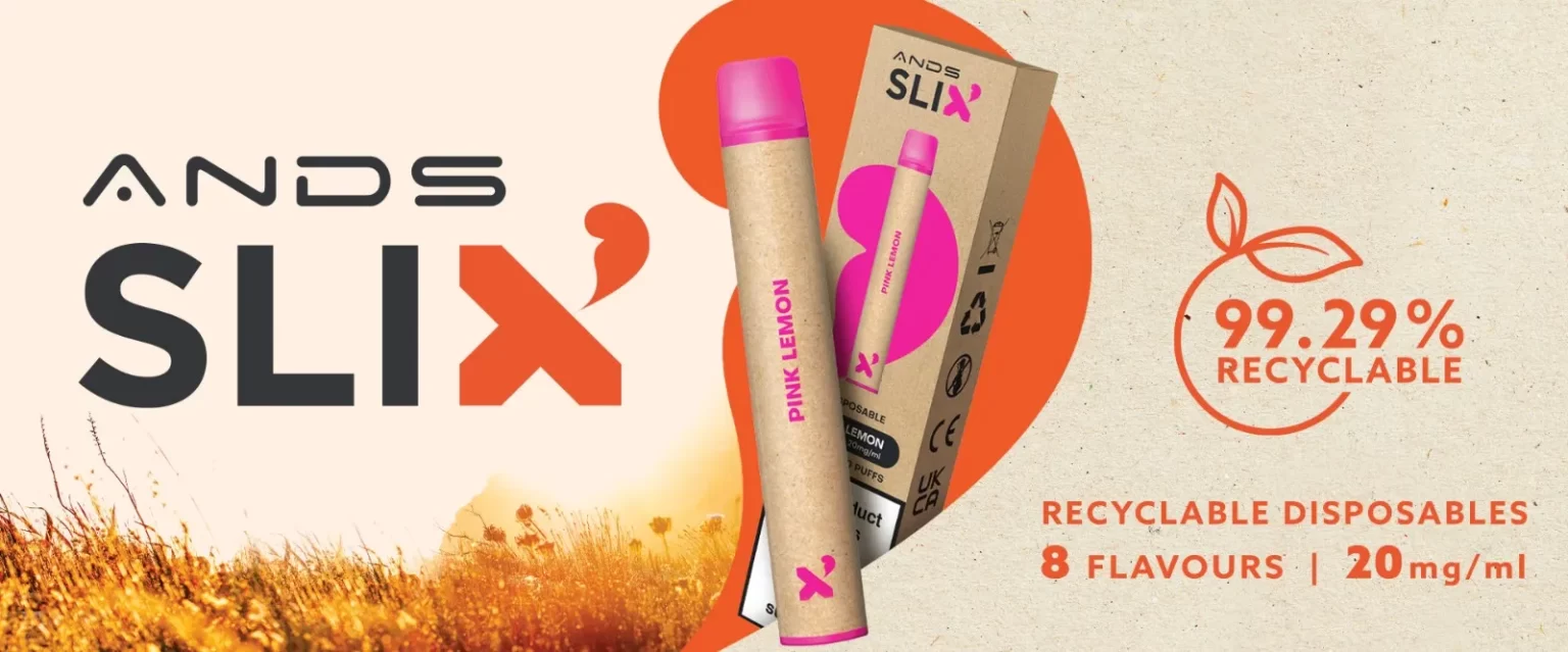 ANDS SLIX recyclable disposable vape promotional banner